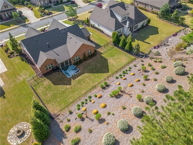 aerial view of residential area