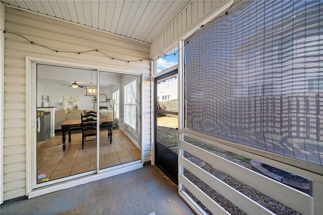 view of sunroom