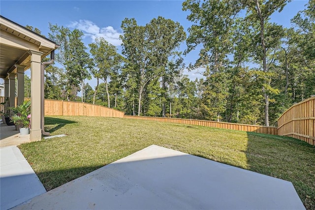 view of yard with a patio