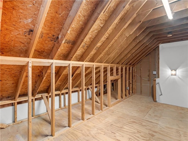 view of attic