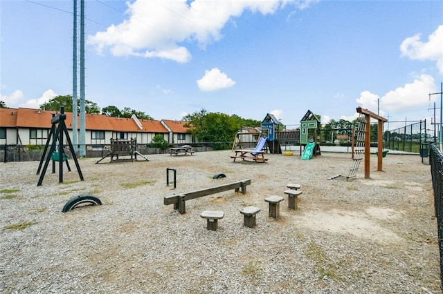 view of jungle gym