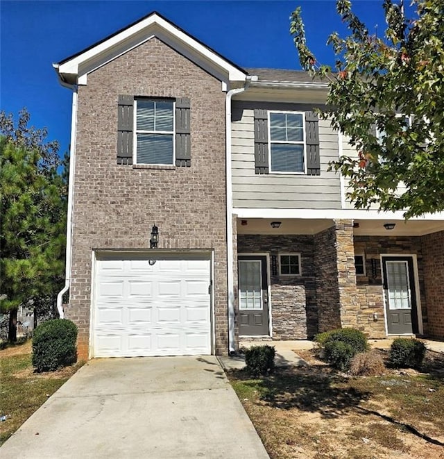 view of front of home featuring a garage