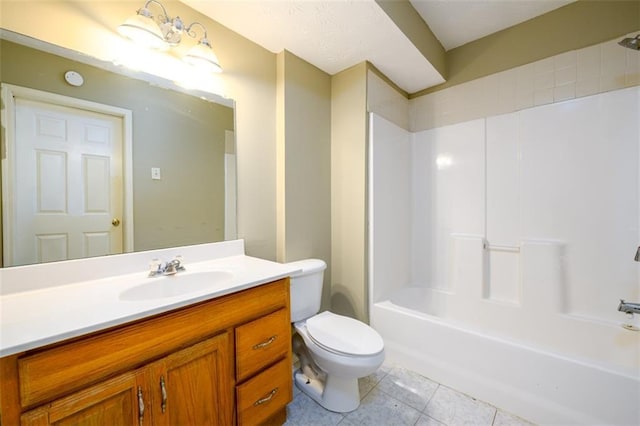 1188 Pine Acre Dr, Sugar Hill, GA 30518 - full bathroom featuring tile patterned floors, toilet, vanity, and  shower combination