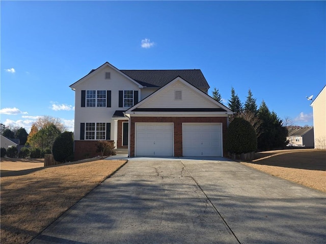 view of property with a garage