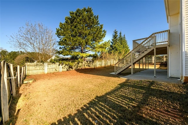 1188 Pine Acre Dr, Sugar Hill, GA 30518 - view of yard with stairs, a patio area, and a deck