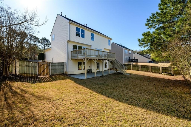 1188 Pine Acre Dr, Sugar Hill, GA 30518 - back of house with a gate, a patio area, a deck, and stairway
