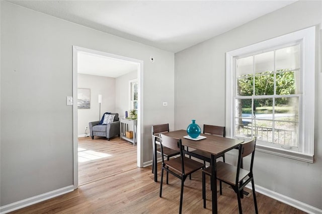 dining area featuring hardwood / wood-style floors