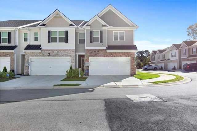 view of property featuring a garage