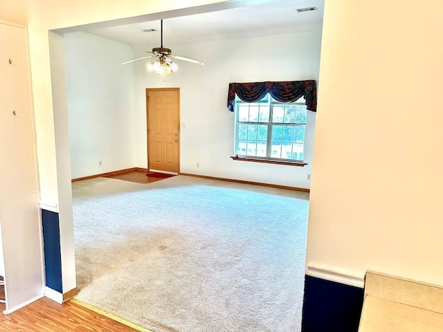 60 Parkman Trl, Covington, GA 30016 - spare room with ceiling fan, baseboards, and carpet flooring
