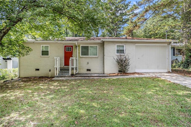 2623 Rex Ave SW, Atlanta, GA 30331 - ranch-style house with crawl space, a front lawn, and brick siding