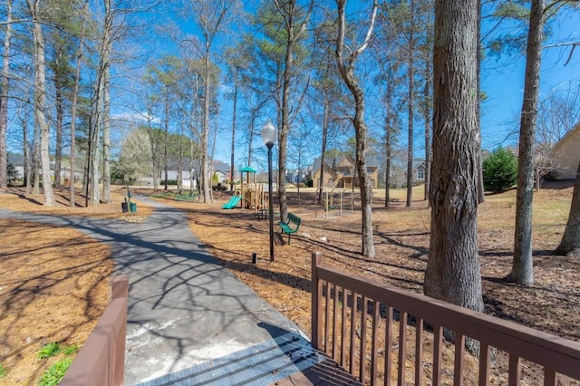 view of home's community with playground community