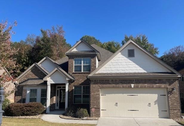 craftsman-style house with a garage