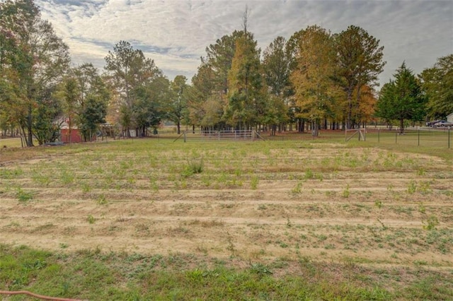 view of yard featuring a rural view