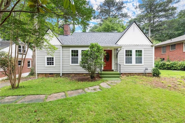1098 Cascade Cir SW, Atlanta, GA 30311 - view of front of house featuring a chimney, a front lawn, and a shingled roof