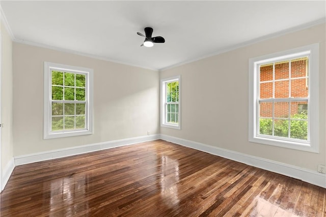 1098 Cascade Cir SW, Atlanta, GA 30311 - spare room with ornamental molding, hardwood / wood-style floors, healthy amount of natural light, and baseboards