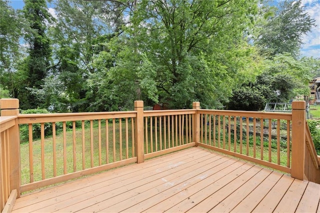1098 Cascade Cir SW, Atlanta, GA 30311 - wooden terrace featuring view of wooded area
