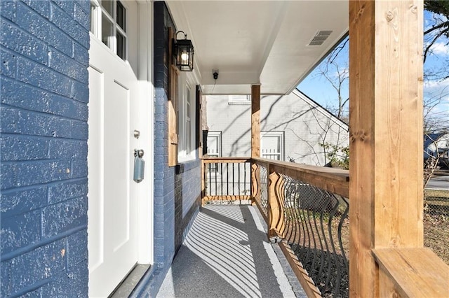 balcony with visible vents