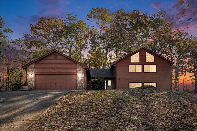 front facade featuring a garage