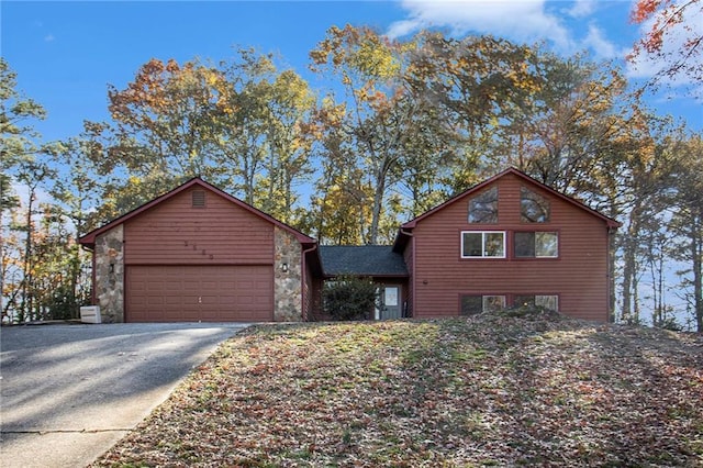 view of property featuring a garage