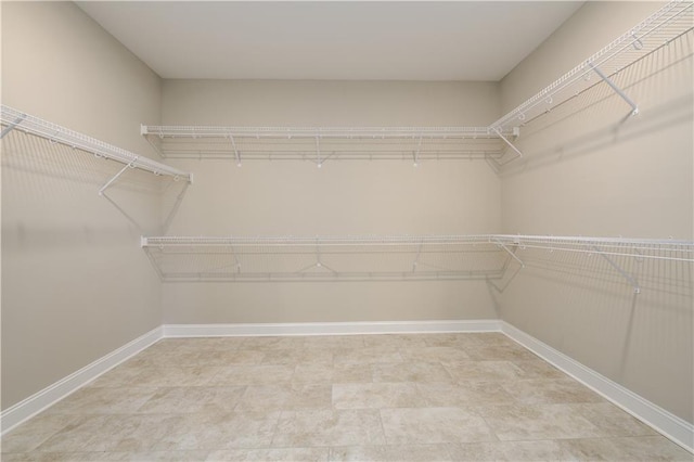 view of walk in closet