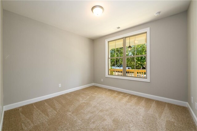 unfurnished room with carpet floors