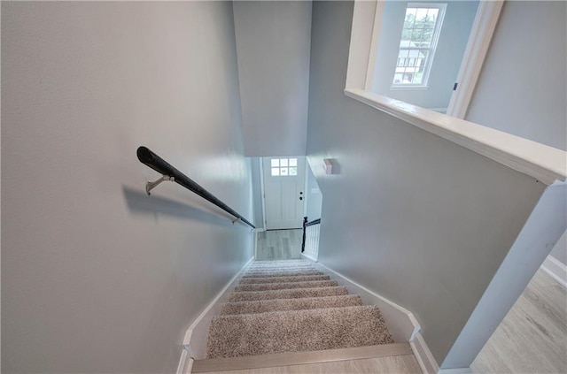 128 Evergreen Trl Unit 4, Cartersville, GA 30121 - stairway featuring wood finished floors and baseboards