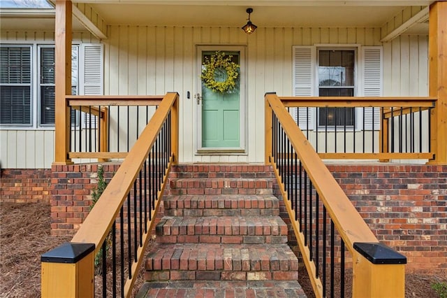 view of doorway to property