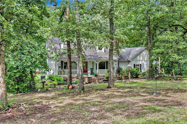 view of front of house with covered porch