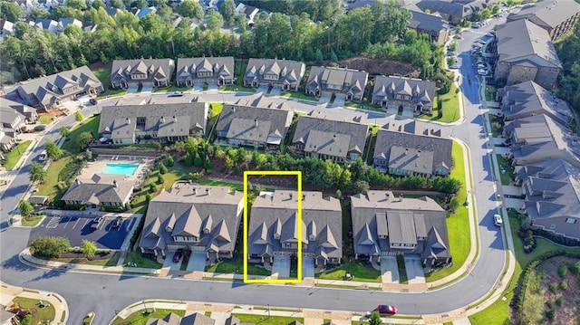 birds eye view of property featuring a residential view