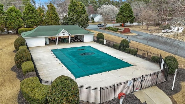 pool featuring fence