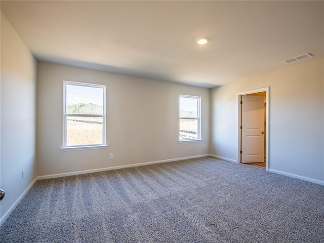 view of carpeted empty room