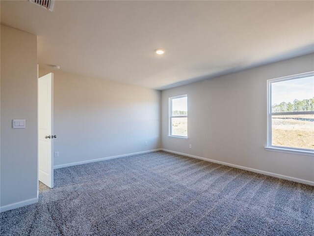 view of carpeted spare room