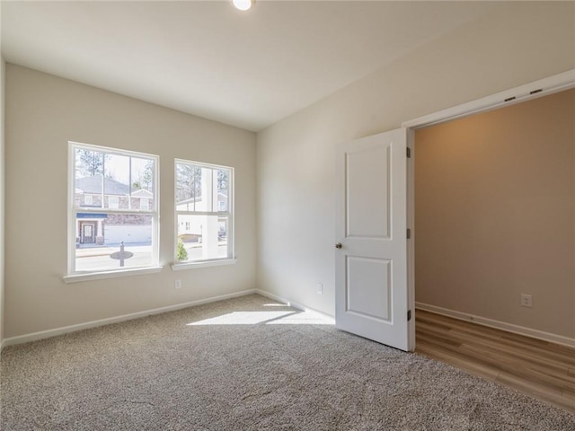 view of carpeted spare room