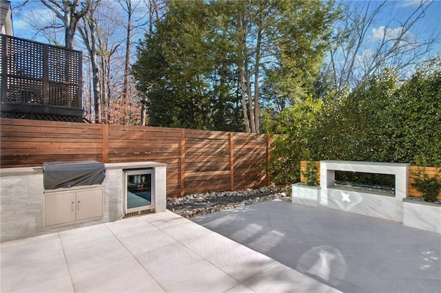 view of patio with exterior kitchen