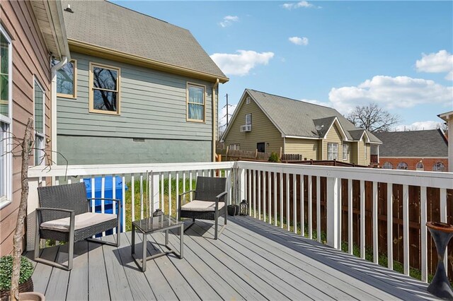 906 Sims St SW, Atlanta, GA 30603 - wooden deck featuring a residential view