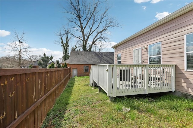 906 Sims St SW, Atlanta, GA 30603 - view of yard featuring a deck and fence