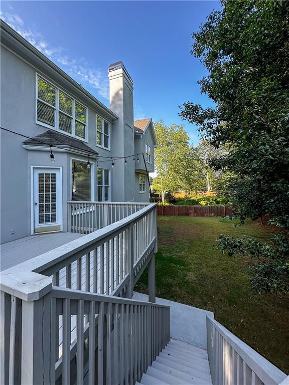 365 Morning Dew Cir, Roswell, GA 30075 - wooden terrace with stairs