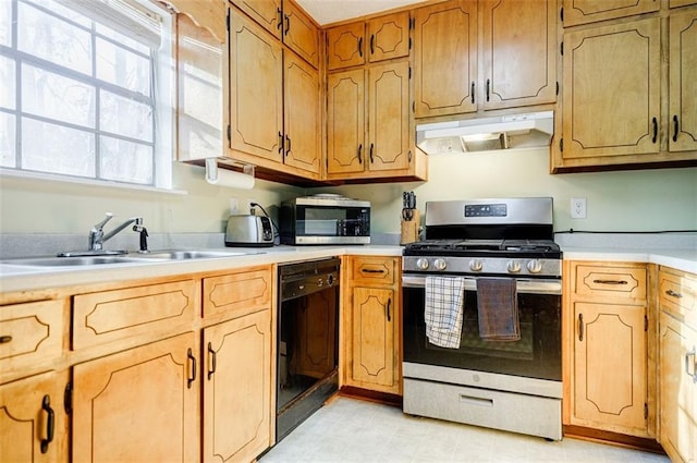 kitchen with appliances with stainless steel finishes and sink