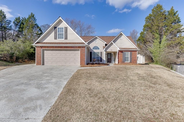 front of property with a garage