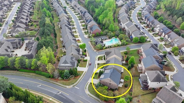 bird's eye view featuring a residential view