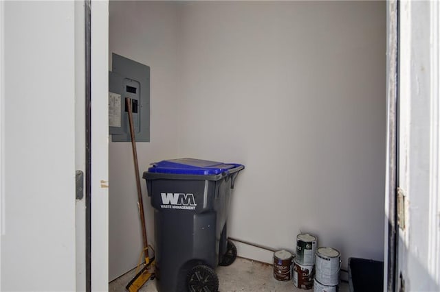 utility room with electric panel