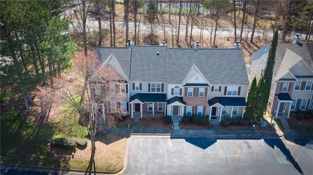 view of front of property featuring a chimney