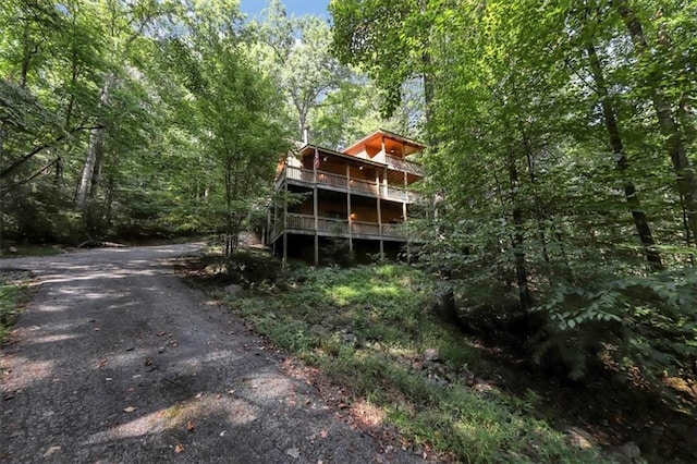 exterior space with a balcony