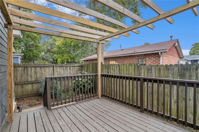 400 Bass St SW, Atlanta, GA 30310 - wooden deck with a pergola and a fenced backyard