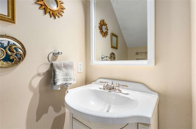 1071 Standard Dr NE, Brookhaven, GA 30319 - bathroom featuring vanity and vaulted ceiling