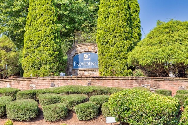 view of community sign