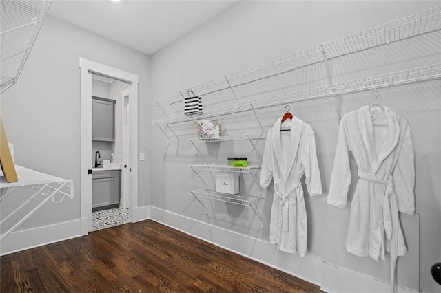 2208 Sage Mountain Ct SW, Marietta, GA 30064 - walk in closet with wood finished floors and a sink