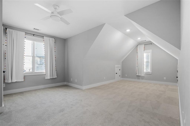 2208 Sage Mountain Ct SW, Marietta, GA 30064 - bonus room featuring carpet, ceiling fan, recessed lighting, and lofted ceiling