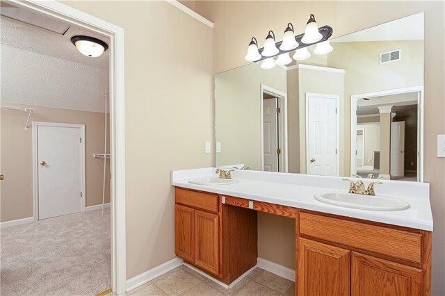 1731 Silverchase SW, Marietta, GA 30008 - bathroom with double vanity, a sink, baseboards, and visible vents