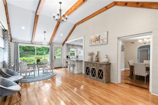 1359 Scott Blvd, Decatur, GA 30030 - living area with a chandelier and light wood-style floors